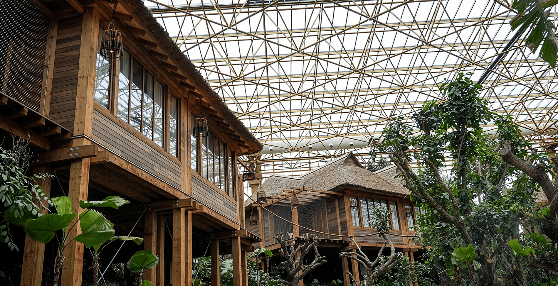 Textielkanalen garanderen optimale luchtverdeling in nieuwe tropische serre Pairi Daiza 1