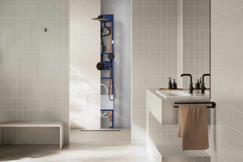 Verborgen held in energie-effiëntie: GROHE Rapido Heat Recovery doucheframe 1