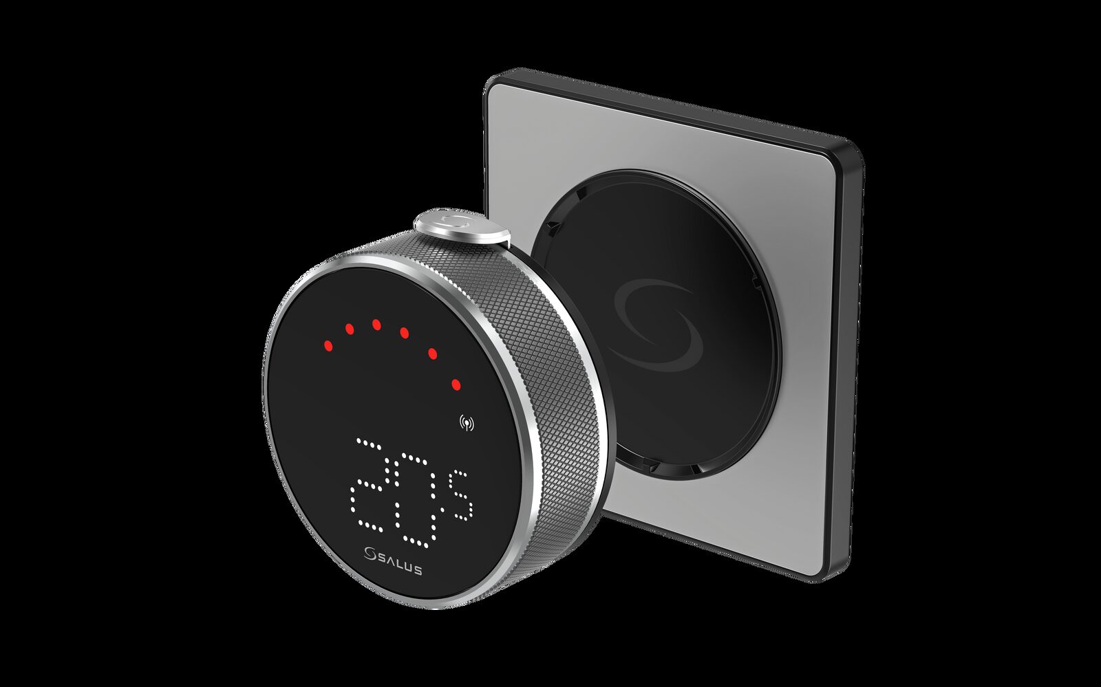Facq toont op Install Day onder meer de IT800WIFI, een slimme thermostaat van Salus Controls die de verwarming afzonderlijk per ruimte regelt.