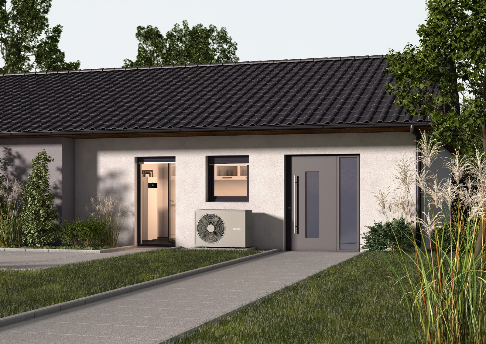 De warmtepomp is geschikt voor kleine tot middelgrote woningen.